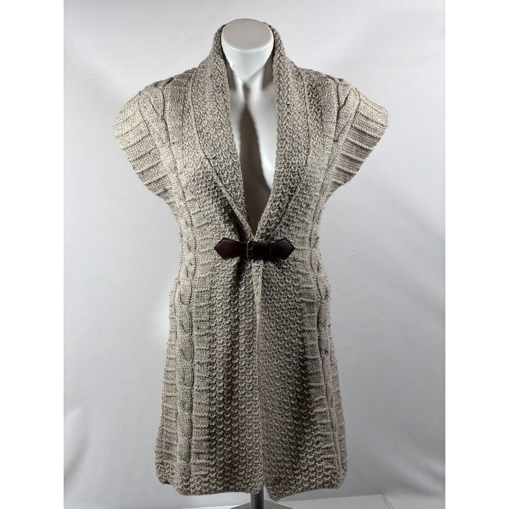 JM Cooper Vintage Cable Knit Wool Sweater Vest Women XS Multicolor Knit Top Casu - Picture 10 of 12